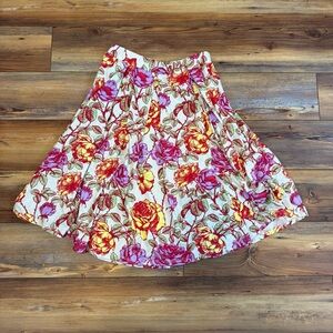 LuLaRoe Madison Skirt Floral Print with pockets.